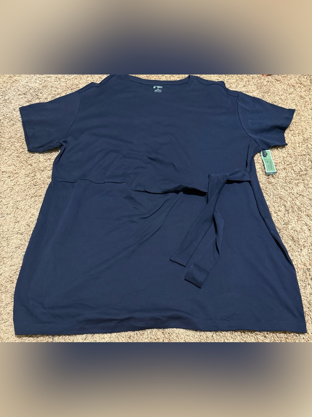 Terra & Sky Women’s Plus Front Twist Dress With Short Sleeves Size: 4X